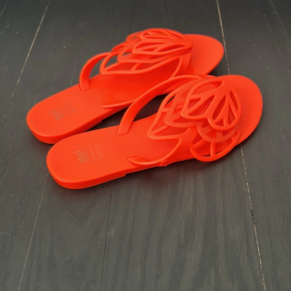 NWT Mini Melissa Harmonic flip flop new fly sandal size 3 - Picture 7 of 12